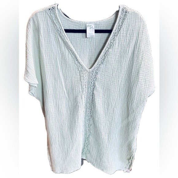 Kona Sol Size Large Women’s V-Neck Top‎ - Picture 3 of 11